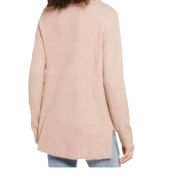 BP. Longline Turtleneck Oversized Sweater Top In Pink Adobe Size Large New - Picture 2 of 14